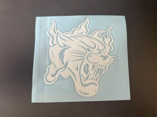 Flaming Cat Decal